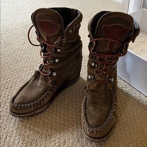 Handmade Italian Brown Suede Boots